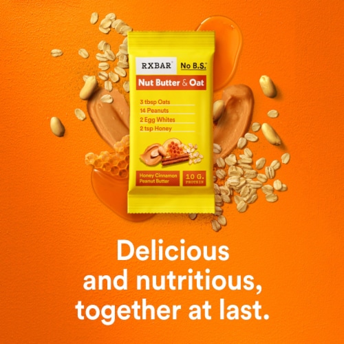 RXBAR A.M. Honey Cinnamon Peanut Butter Protein Bars Perspective: left