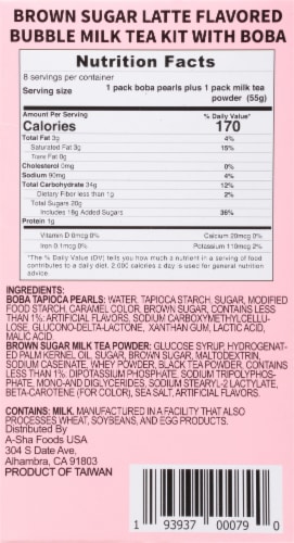 A-Sha Brown Sugar Latte Bubble Milk Tea Kit Perspective: left