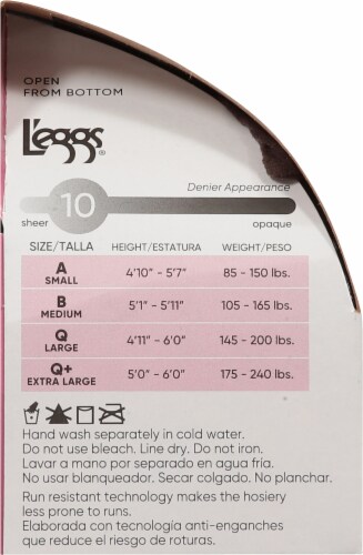 L'Eggs Silken Mist Ultra Sheer Run Resist Control Top Sheer Toe - Coffee B Perspective: left