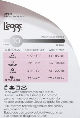 L'EGGS® Ultra Sheer Run Resist Control Top Sheer Tights Perspective: left