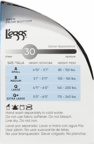 L'Eggs® Sheer Energy® Medium Support Sheer Pantyhose - Black Perspective: left