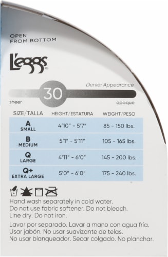 L'eggs® Sheer Energy® Medium Support Control Top Sheer Pantyhose - Jet Black Perspective: left