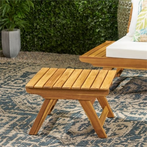 Hannah outdoor acacia wood coffee table deals