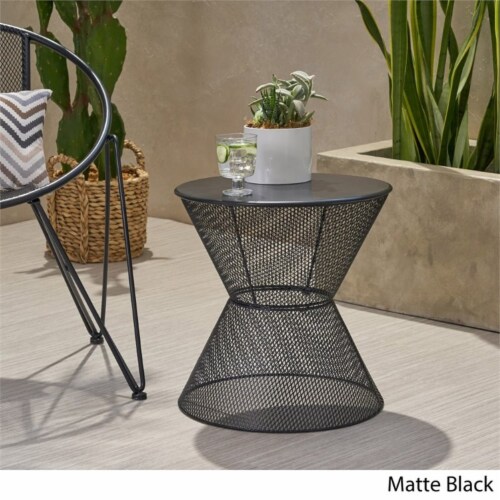 Noble house round discount outdoor side table