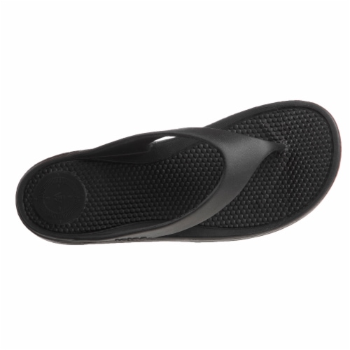 Totes Women's Everywear Ara Thong Sandals - Black Perspective: left
