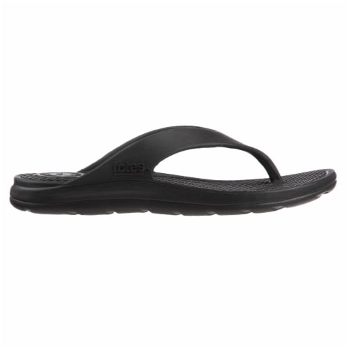 Totes Men's Sol Bounce Ara Thong - Black, 10 - Baker's