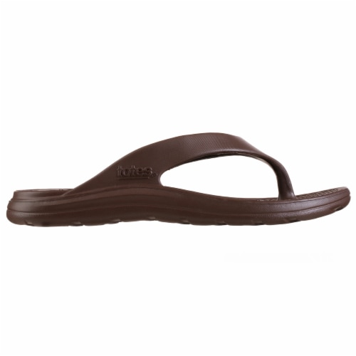 Totes Men's Sol Bounce Ara Thong - Brown Perspective: left