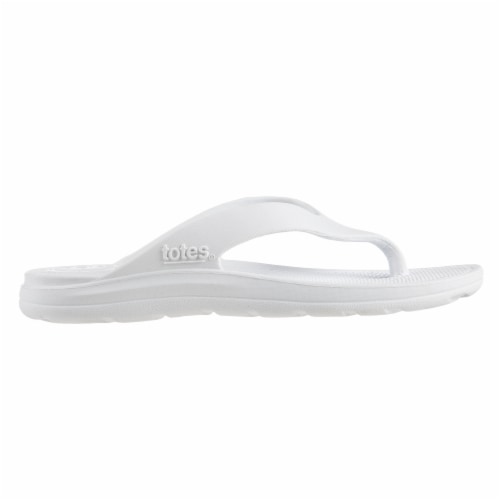 Totes® Women's Sol Bounce Ara Thong Sandals - White Perspective: left
