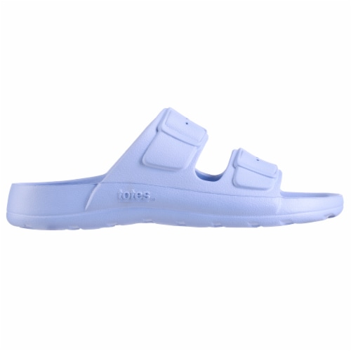 Totes Womens Sol Bounce 2-Strap Sandals - Purple Perspective: left