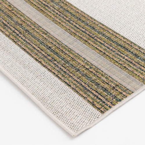 Backyard Bungalow Colourscape Aubrey Natural Indoor/Outdoor Rug - Ecru Perspective: left