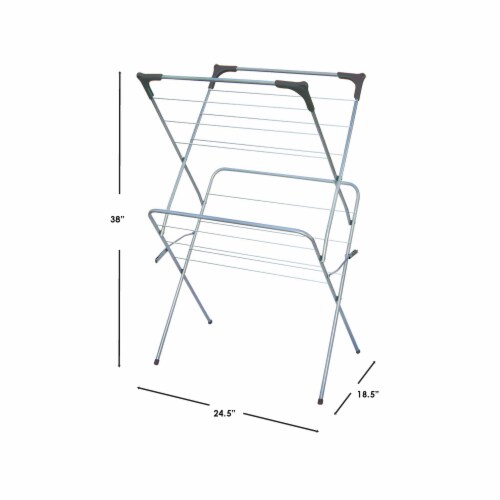 Home Basics 2-Tier Steel Clothes Dryer Perspective: left
