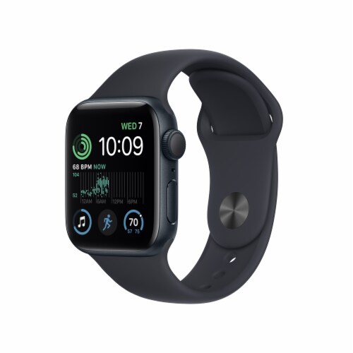 Apple SE GPS 44mm Midnight Aluminum Apple Watch - Medium/Large Perspective: left