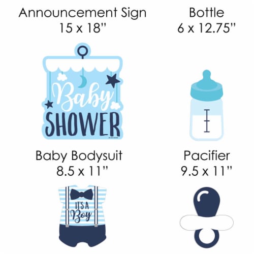 Big Dot of Happiness It's a Boy - Outdoor Lawn Decor - Blue Baby Shower Yard Signs - Set of 8 Perspective: left