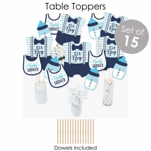 Big Dot of Happiness It's a Boy - Blue Baby Shower Supplies Banner Decor Kit - Fundle Bundle Perspective: left
