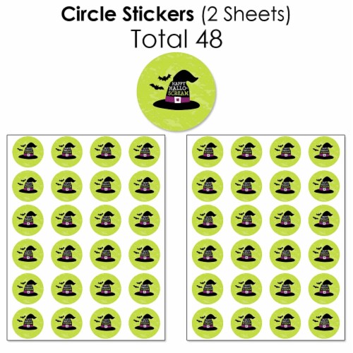 Big Dot of Happiness Happy Halloween - Witch Party Candy Favor Sticker Kit - 304 Pcs Perspective: left