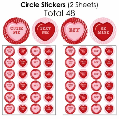 Big Dot of Happiness Conversation Hearts - Valentine's Day Candy Favor Kit - 304 Pcs Perspective: left