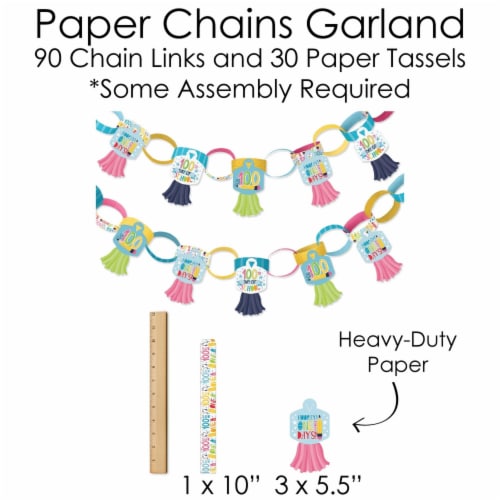 Big Dot of Happiness Happy 100th Day of School Decor - Party Supplies Kit - Doterrific Bundle Perspective: left