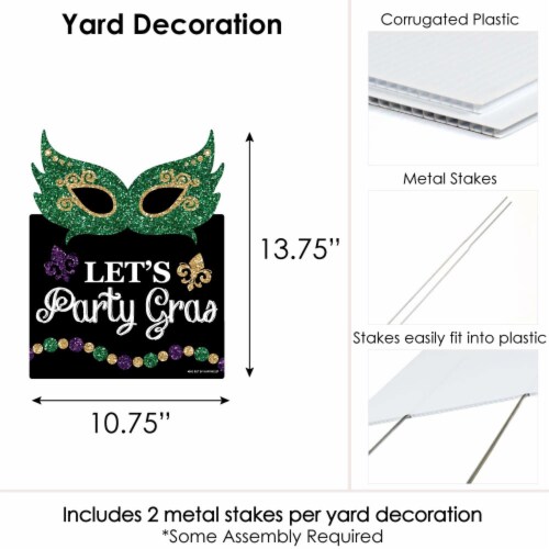mardi gras yard sign