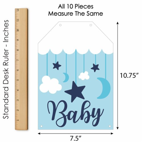 Big Dot of Happiness It's a Boy - Hanging Vertical Banners - Baby Shower Indoor Door Decor Perspective: left