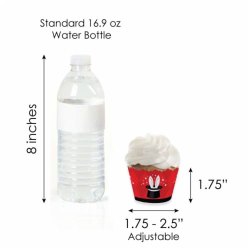 Big Dot of Happiness Ta-Da, Magic Show Decor - Cupcake Wrappers & Treat Picks Kit 24 Ct Perspective: left