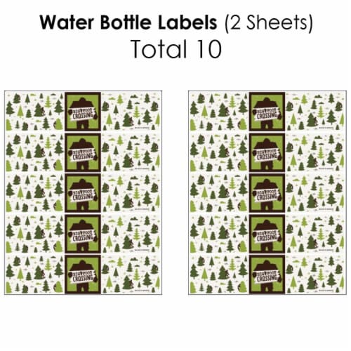 Big Dot of Happiness Sasquatch Crossing - Bigfoot Party Decor - Beverage Bar Kit - 34 Pieces Perspective: left