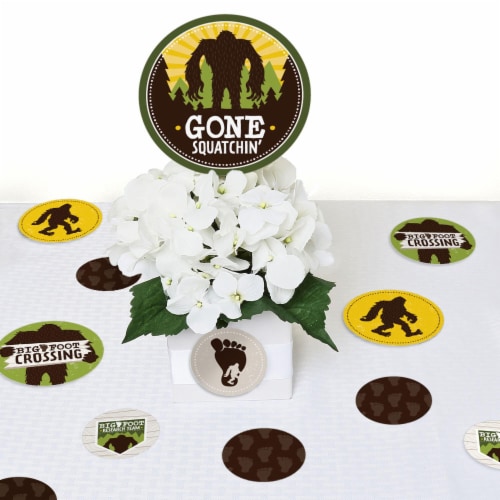 Big Dot of Happiness Sasquatch Crossing - Bigfoot Birthday Party Decor Large Confetti 27 Ct Perspective: left