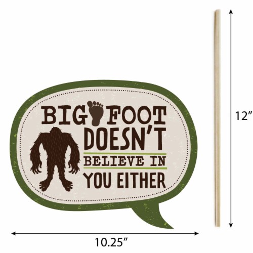 Big Dot of Happiness Sasquatch Crossing - Bigfoot Party or Birthday Photo Booth Props 20 Ct Perspective: left