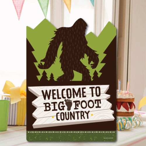 Big Dot of Happiness Sasquatch Crossing - Party Decorations - Bigfoot Welcome Yard Sign Perspective: left