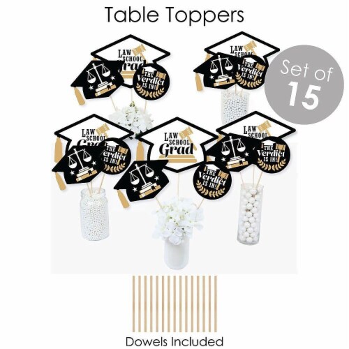 Big Dot of Happiness Law School Grad Future Lawyer Party Supplies Decor Kit Fundle Bundle Perspective: left