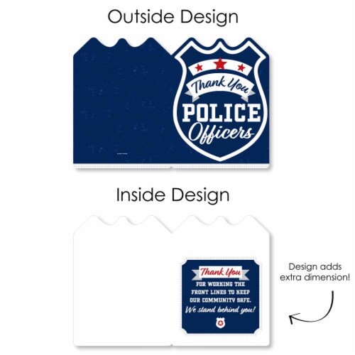 Big Dot of Happiness Thank You Police Officers - Appreciation Giant Greeting Jumborific Card Perspective: left