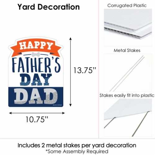 Big Dot of Happiness Happy Father's Day - Outdoor Lawn We Love Dad Party Yard Sign - 1 Pc Perspective: left