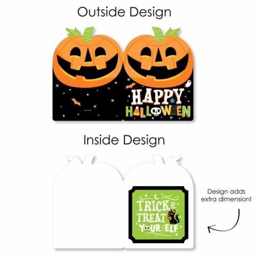 Big Dot of Happiness Jack-O'-Lantern Halloween - Kids Giant Greeting Card - Jumborific Card Perspective: left