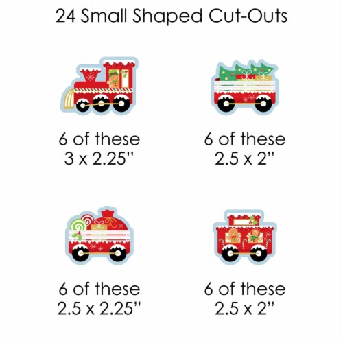 Big Dot of Happiness Christmas Train Holiday Party DIY Decor Clothespin Garland Banner 44 Pc Perspective: left
