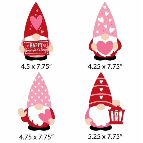 Big Dot of Happiness Valentine Gnomes - Decor DIY Valentine’s Day Party Essentials - 20 Ct Perspective: left