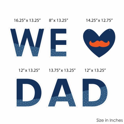 Big Dot of Happiness Happy Father's Day Party Decor - We Love Dad Outdoor Letter Banner Perspective: left
