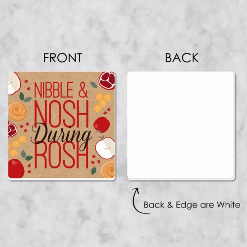 Big Dot of Happiness Rosh Hashanah - New Year Party Decorations - Drink Coasters - Set of 6 Perspective: left