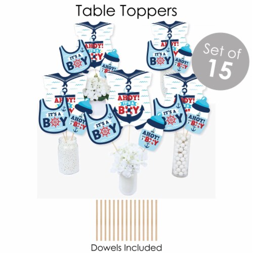 Big Dot of Happiness Ahoy It's a Boy - Nautical Party Supplies Banner Decor Kit Fundle Bundle Perspective: left