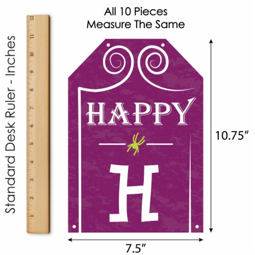 Big Dot of Happiness Happy Halloween - Hanging Vertical Banners - Witch Indoor Door Decor Perspective: left