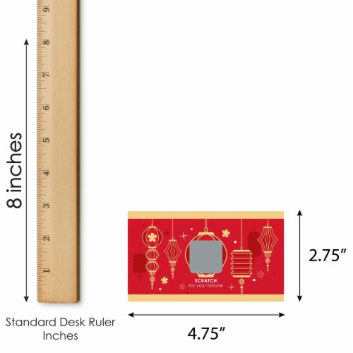 Big Dot of Happiness Chinese Lanterns 2023 Lunar New Year Game Scratch Off Fortune Card 22 Ct Perspective: left