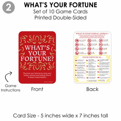 Big Dot of Happiness Chinese New Year 4 Lunar New Year Games - 10 Cards Each Gamerific Bundle Perspective: left