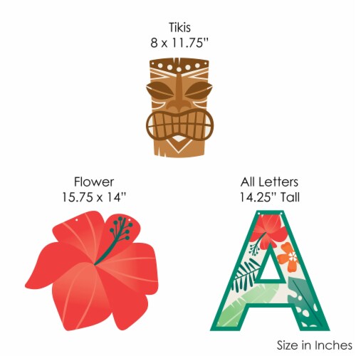 Hawaiian Party Letter Banner Hawaiian Party Letter Banner