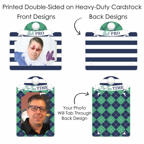 Big Dot of Happiness Par-Tee Time Golf Party - Picture Centerpiece Photo Table Toppers 15 Ct Perspective: left