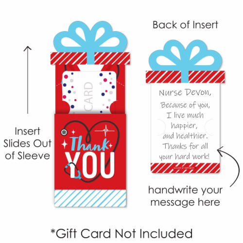 Big Dot of Happiness Thank You Nurses Appreciation - Money Card Nifty Gifty Card Holders 8 Ct Perspective: left