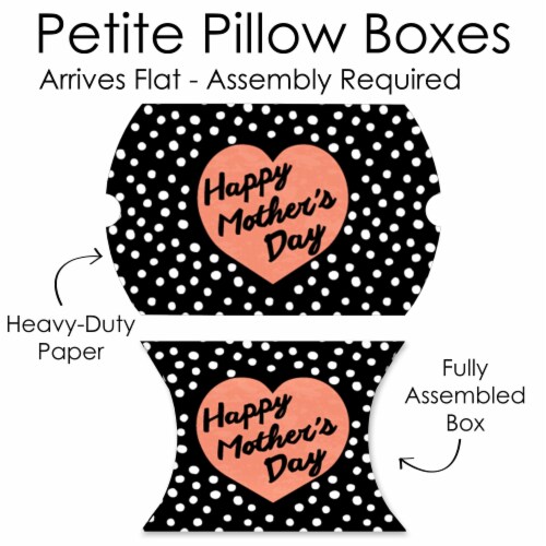 Big Dot of Happiness Best Mom Ever Favor Gift Mother's Day Party Petite Pillow Boxes 20 Ct Perspective: left