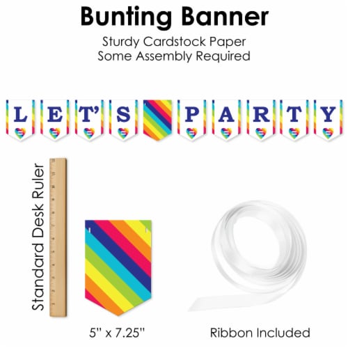 Big Dot of Happiness Love is Love - Pride Supplies Kit - Decor Galore Party Pack 51 Pc Perspective: left