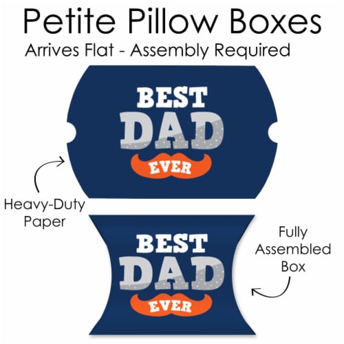 Big Dot of Happiness Happy Father's Day Favor Gift Love Dad Party Petite Pillow Boxes 20 Ct Perspective: left