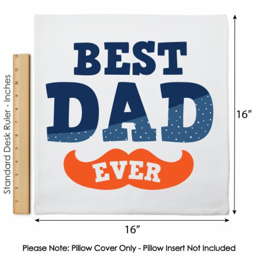 Big Dot of Happiness Happy Father's Day Love Dad Party Home Decor Throw Pillow Cover 16 x 16 Perspective: left