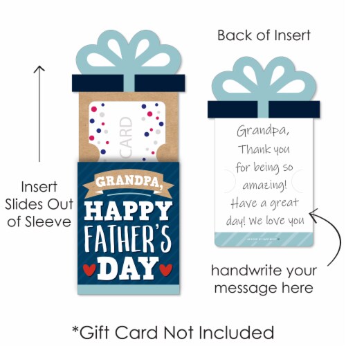 Big Dot of Happiness Grandpa, Happy Father's Day - Money Gift Nifty Gifty Card Holders - 8 Ct Perspective: left