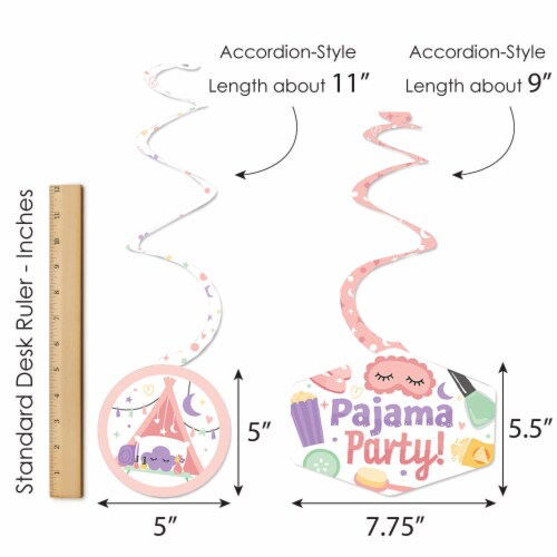 Big Dot of Happiness Pajama Slumber Party Girls Birthday Decor Decoration Swirls 40 Ct Perspective: left
