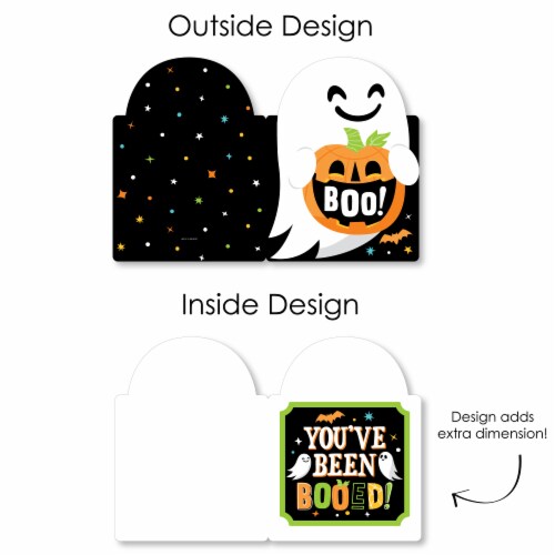 Big Dot of Happiness You've Been Booed - Ghost Halloween - Giant Greeting Big Jumborific Card Perspective: left